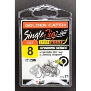 Гачки для риболовлі, GC Single Jig Light 1212, 12шт/уп, колір BN, №8